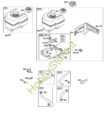 G - Serbatoio carburante, flessibili carburante B&S - 11 €¦ 110492-0165-E1 brand Stihl